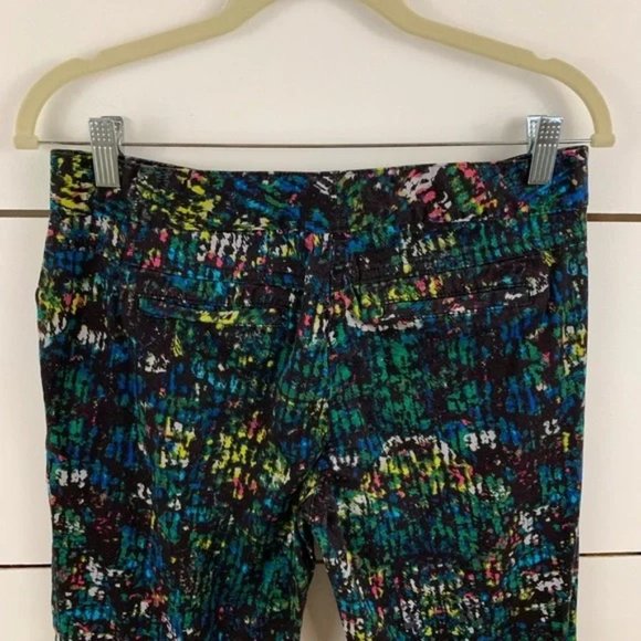 DEREK LAM FOR DESIGN NATION Ankle Chino Pants Black Multi Size 6 Cotton Stretch - Picture 4 of 6